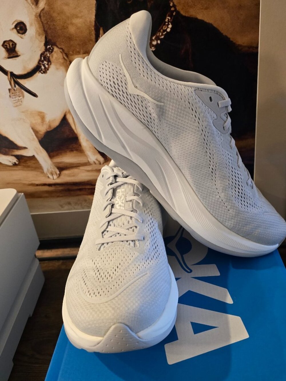 Hoka One One Arahi 8 Shoes Mens Size 13 EE Wide 1155132-SSTC Beige Running NEW